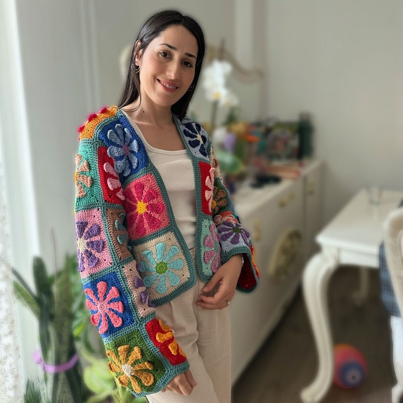 Crochet Granny Square Sweaters: Handmade Winter Style Gifts, Cozy Clothing Gift