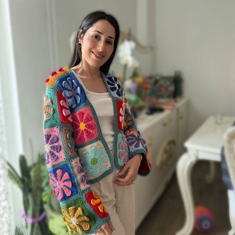 Crochet Granny Square Sweaters: Handmade Winter Style Gifts, Cozy Clothing Gift