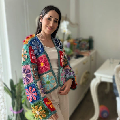 Crochet Granny Square Sweaters: Handmade Winter Style Gifts, Cozy Clothing Gift