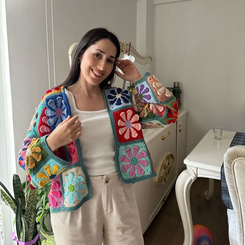 Crochet Granny Square Sweaters: Handmade Winter Style Gifts, Cozy Clothing Gift