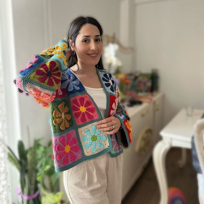 Crochet Granny Square Sweaters: Handmade Winter Style Gifts, Cozy Clothing Gift