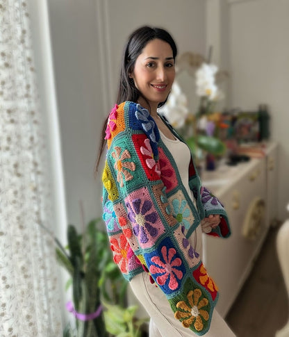 Crochet Granny Square Sweaters: Handmade Winter Style Gifts, Cozy Clothing Gift