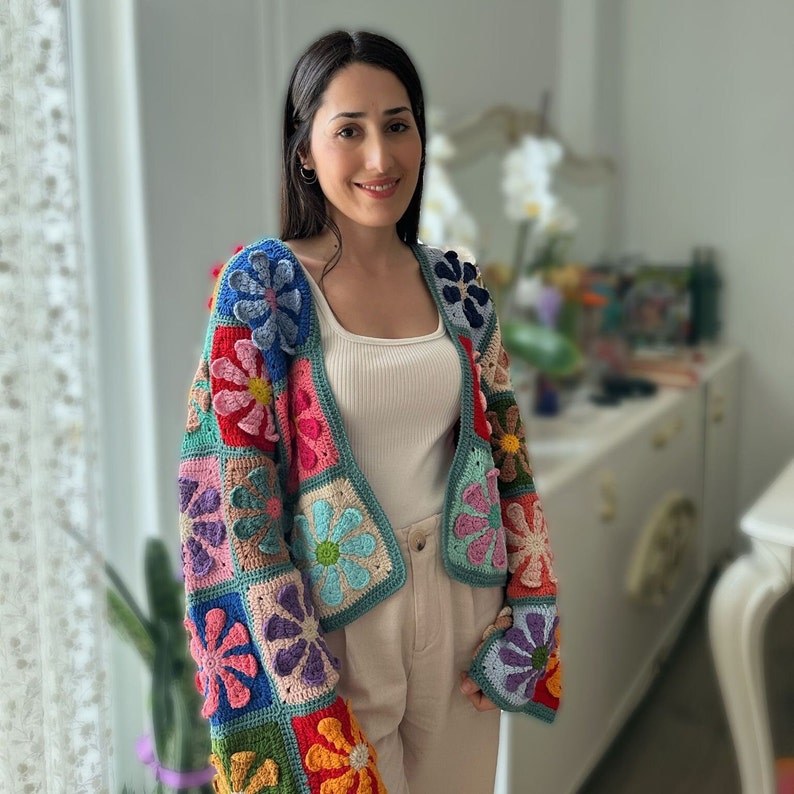 Crochet Granny Square Sweaters: Handmade Winter Style Gifts, Cozy Clothing Gift