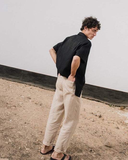 Mens linen pants  / mens linen trousers / casual linen pants / linen pants / mens clothing