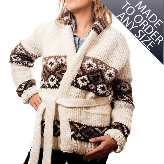 Hand Knit Wool Cardigan - Iconic Mexican Style